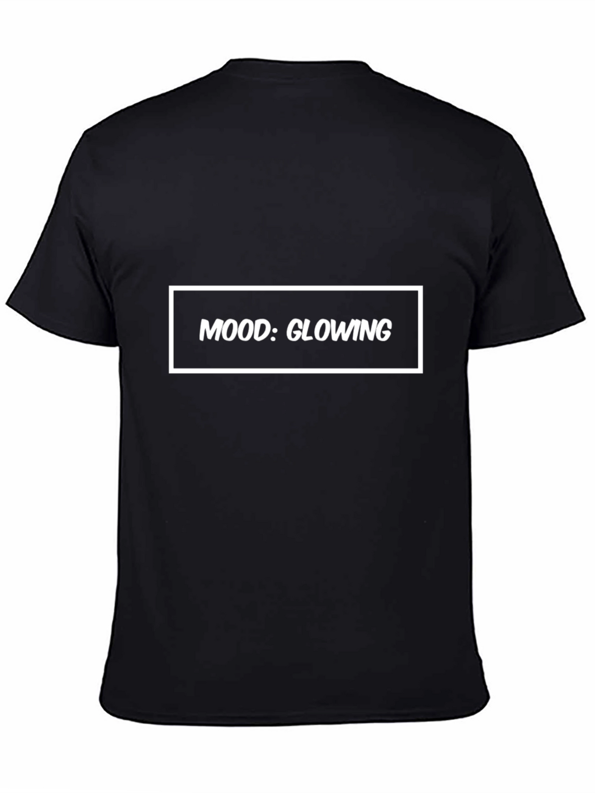 Mood: Glowing Graphic Tee - Trendy Black T-Shirt