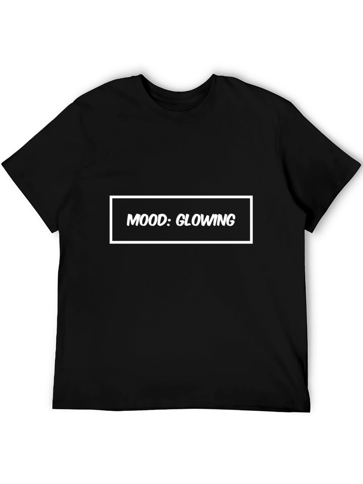 Mood: Glowing Graphic Tee - Trendy Black T-Shirt