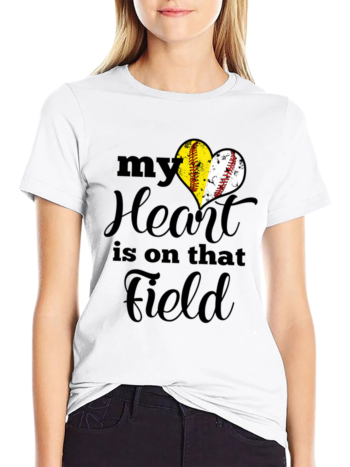 Softball Heart T-Shirt - Field Passion Tee