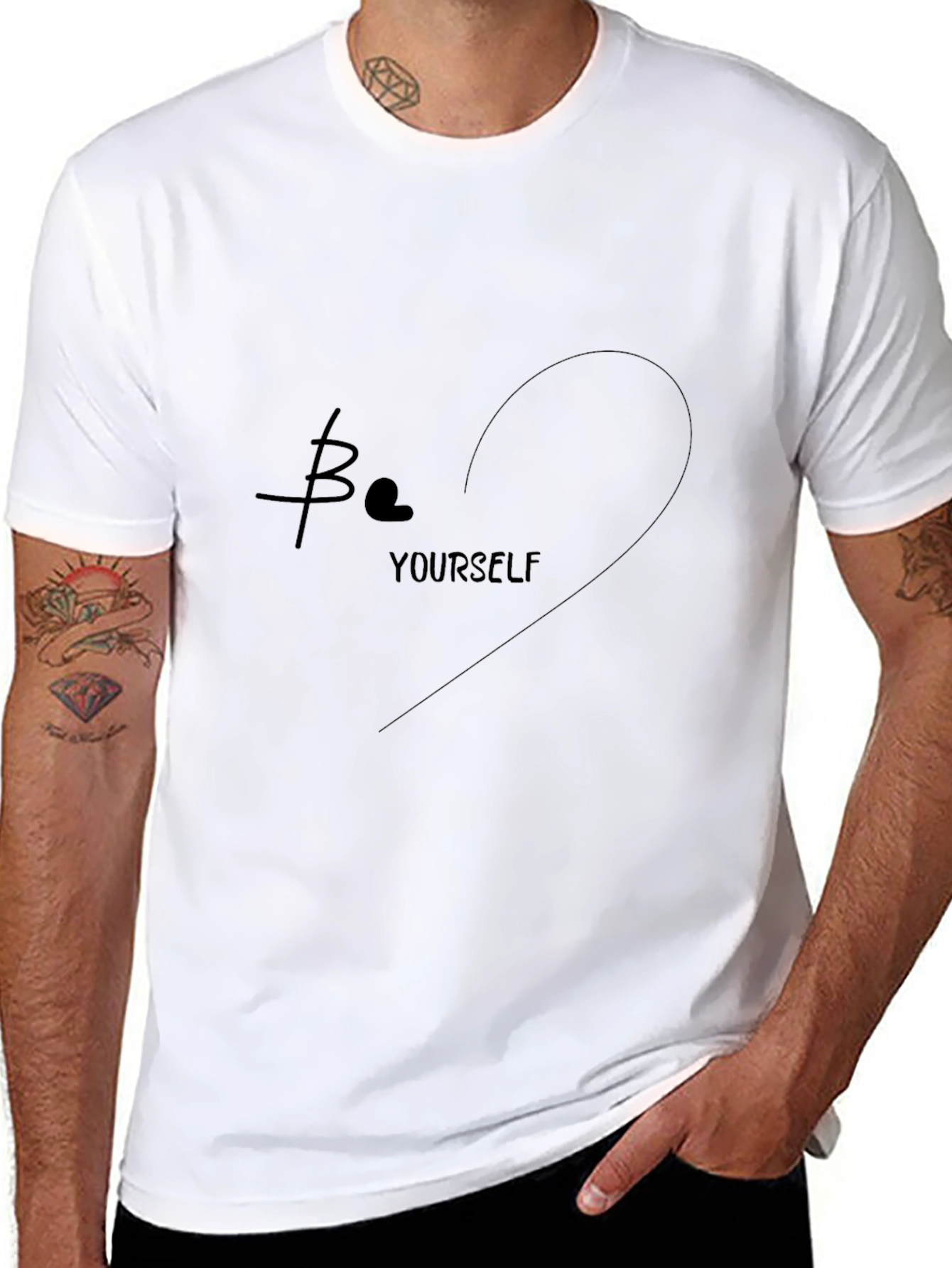 Be Yourself Black T-Shirt | Stylish Unisex Cotton Tee