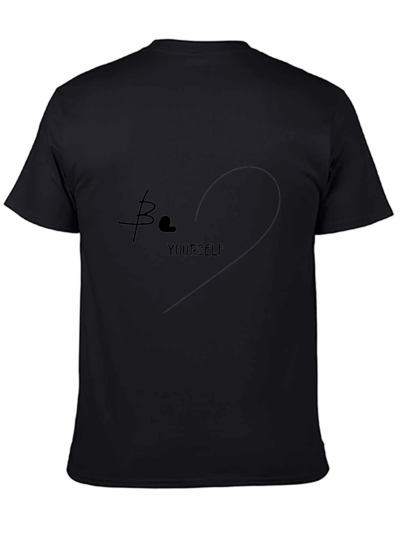 Be Yourself Black T-Shirt | Stylish Unisex Cotton Tee