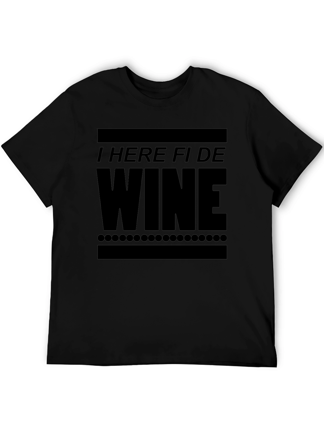 Wine Time Black T-Shirt