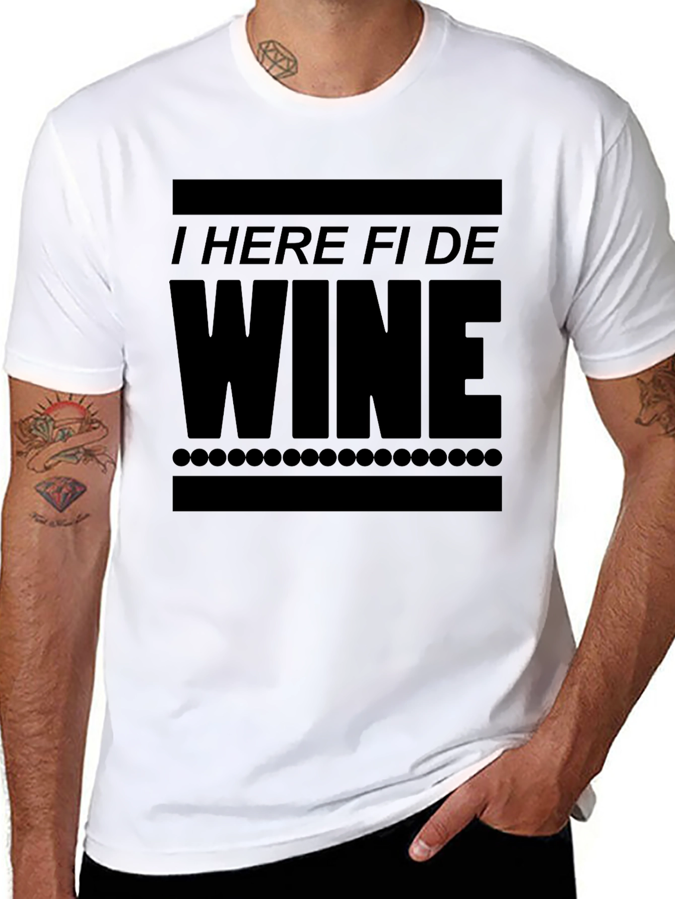 Wine Time Black T-Shirt