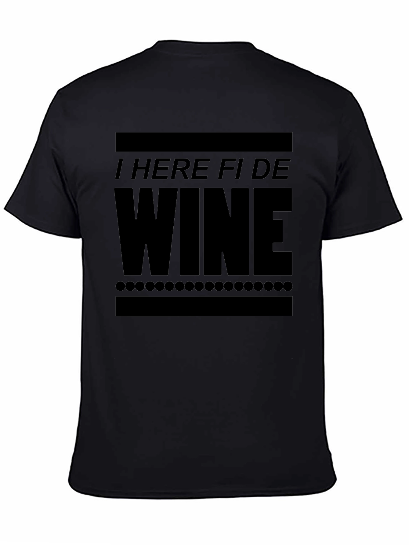 Wine Time Black T-Shirt