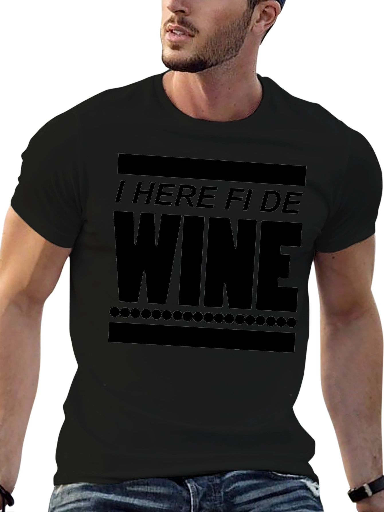 Wine Time Black T-Shirt