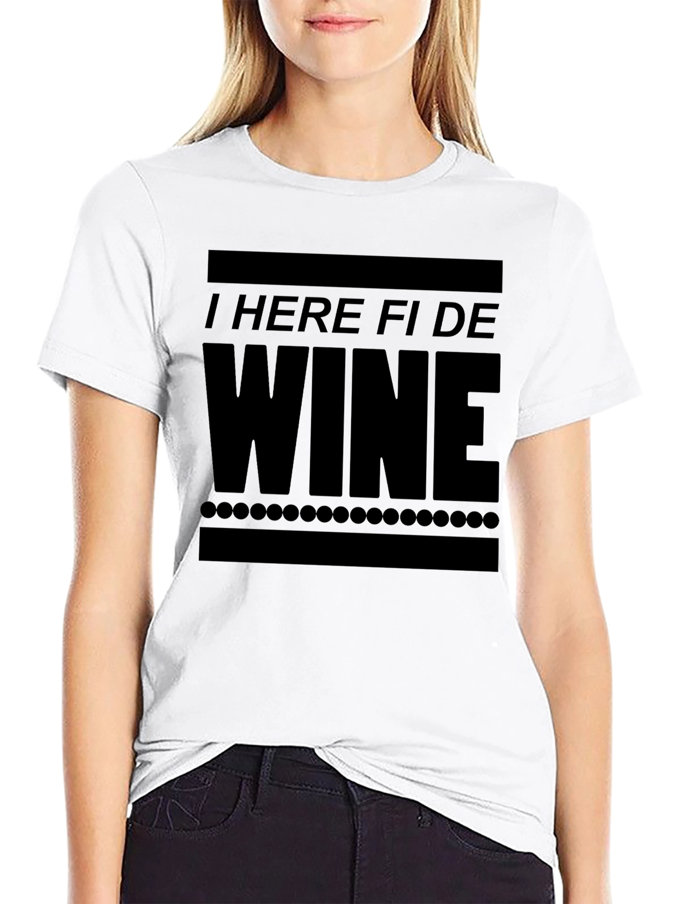 Wine Time Black T-Shirt