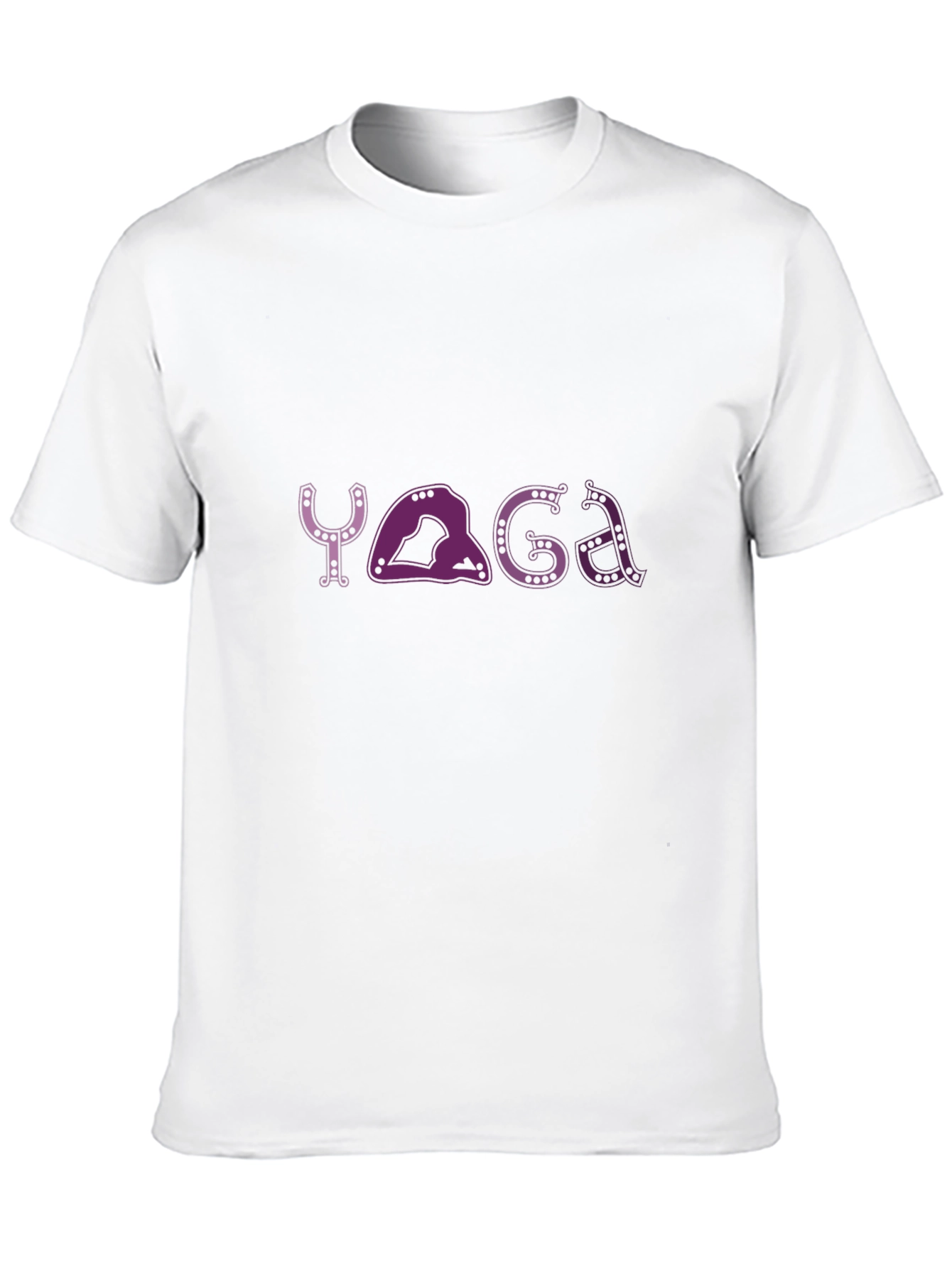 Yoga Pose Graphic Tee - Black Relaxed Fit