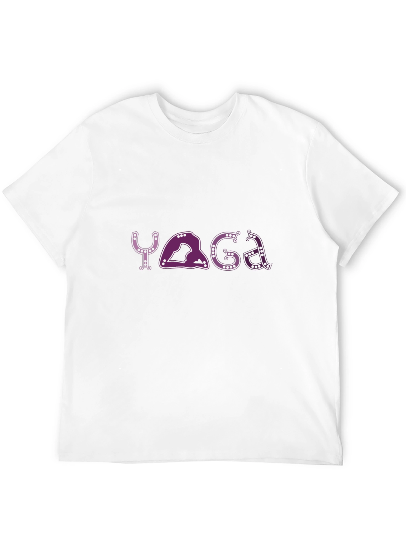 Yoga Pose Graphic Tee - Black Relaxed Fit