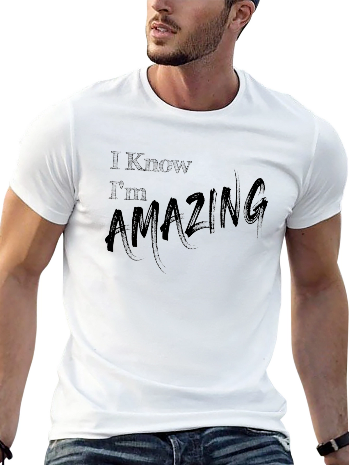 I Know Im Amazing Black Graphic T-Shirt