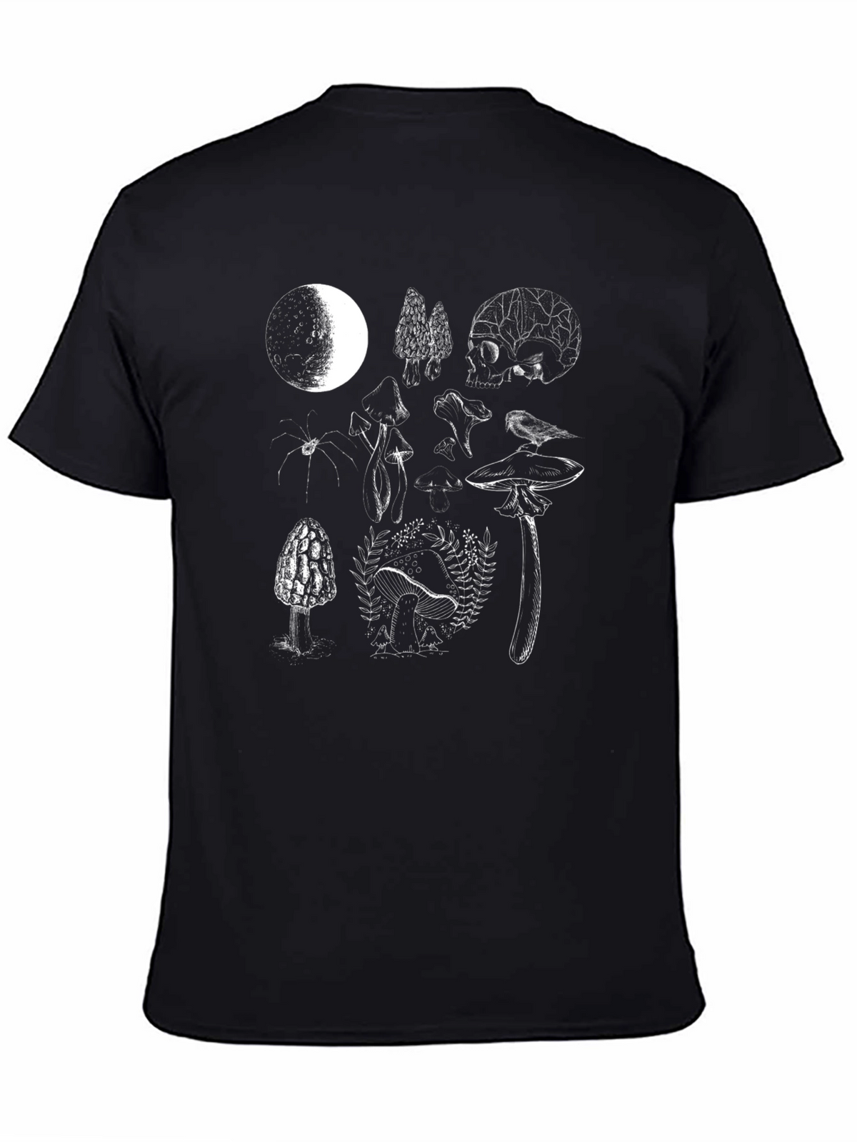 Mystical Moon & Mushroom Graphic Tee