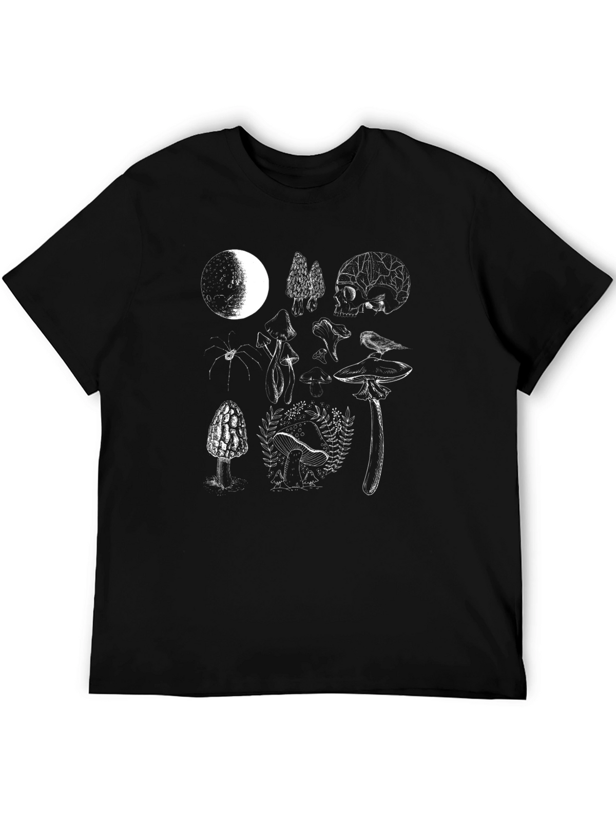 Mystical Moon & Mushroom Graphic Tee