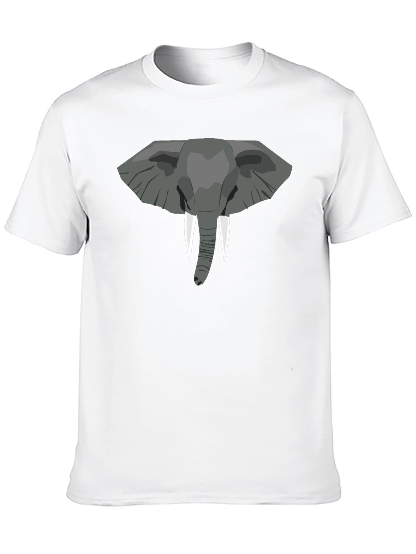 Elephant Graphic Tee - Black Cotton T-Shirt