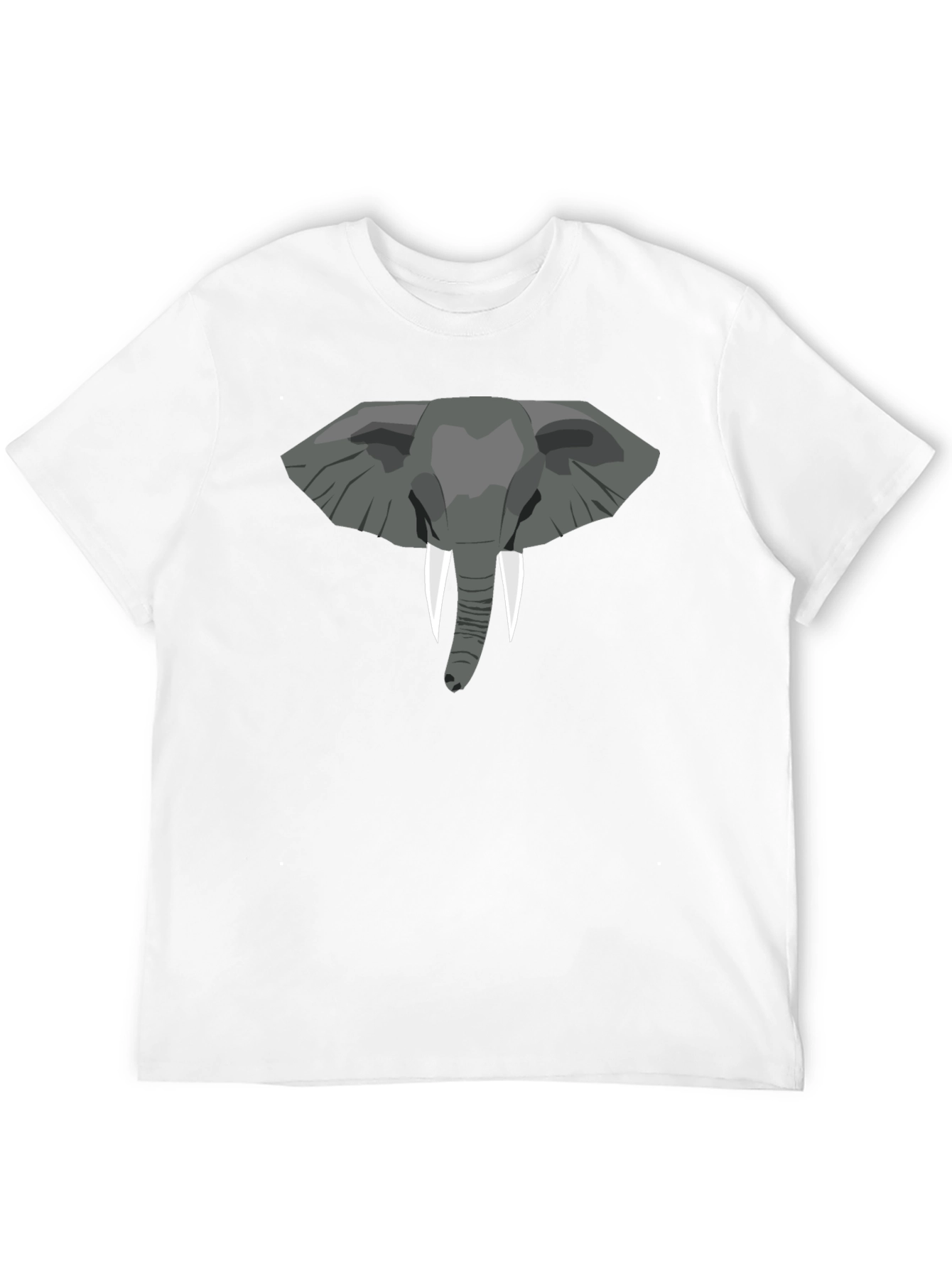 Elephant Graphic Tee - Black Cotton T-Shirt