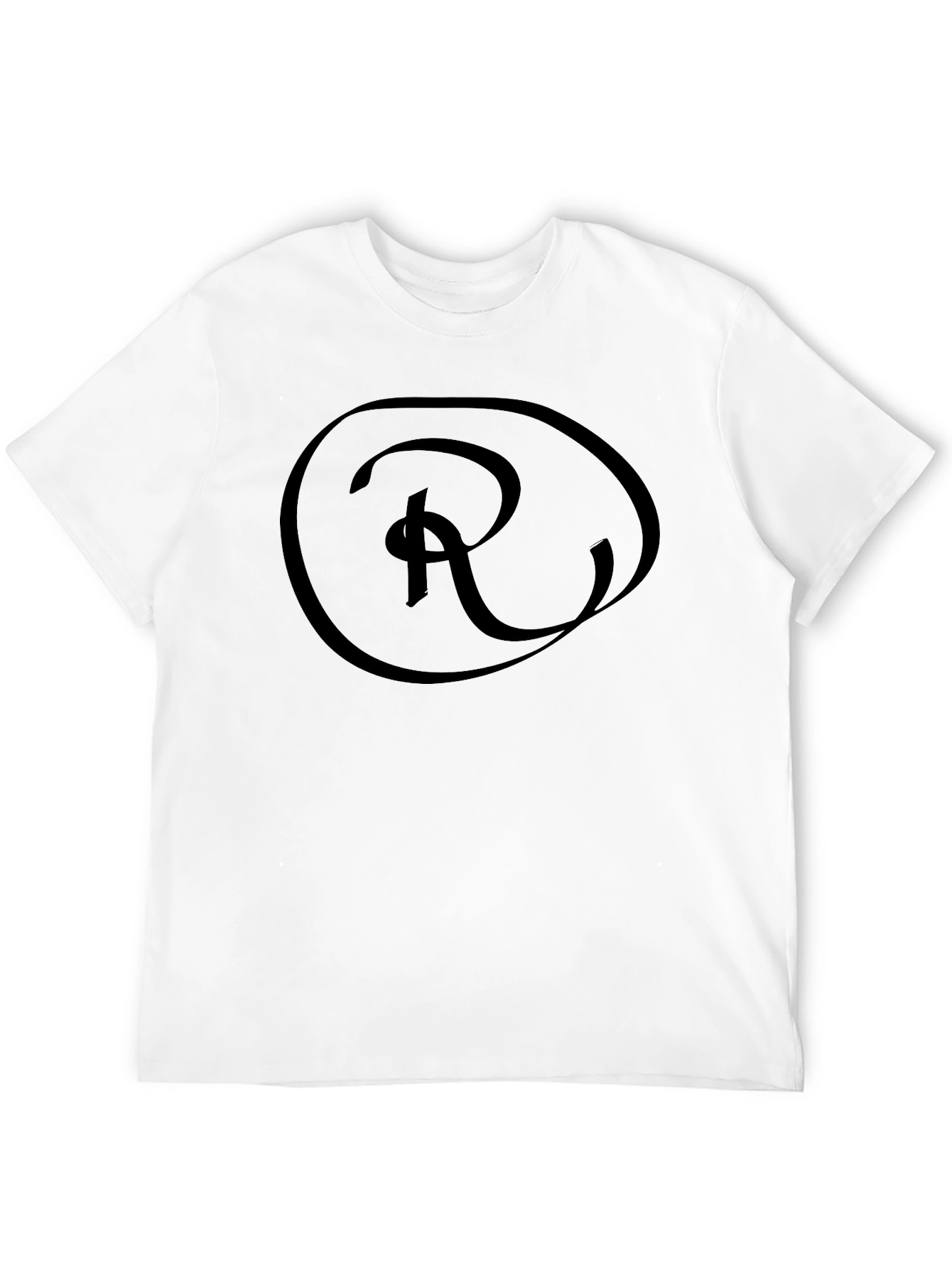 Black Graphic Tee - Stylish R Logo
