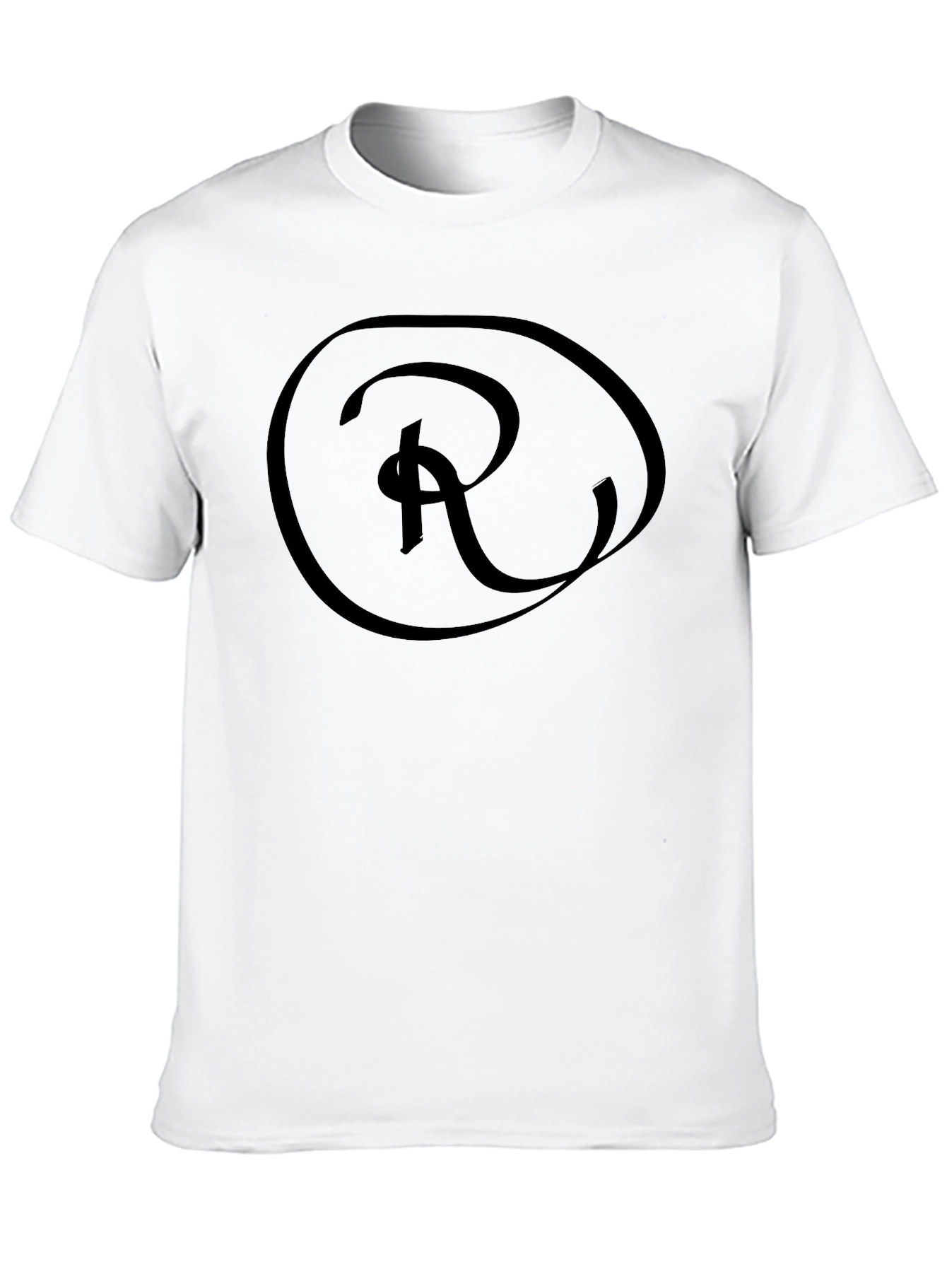 Black Graphic Tee - Stylish R Logo