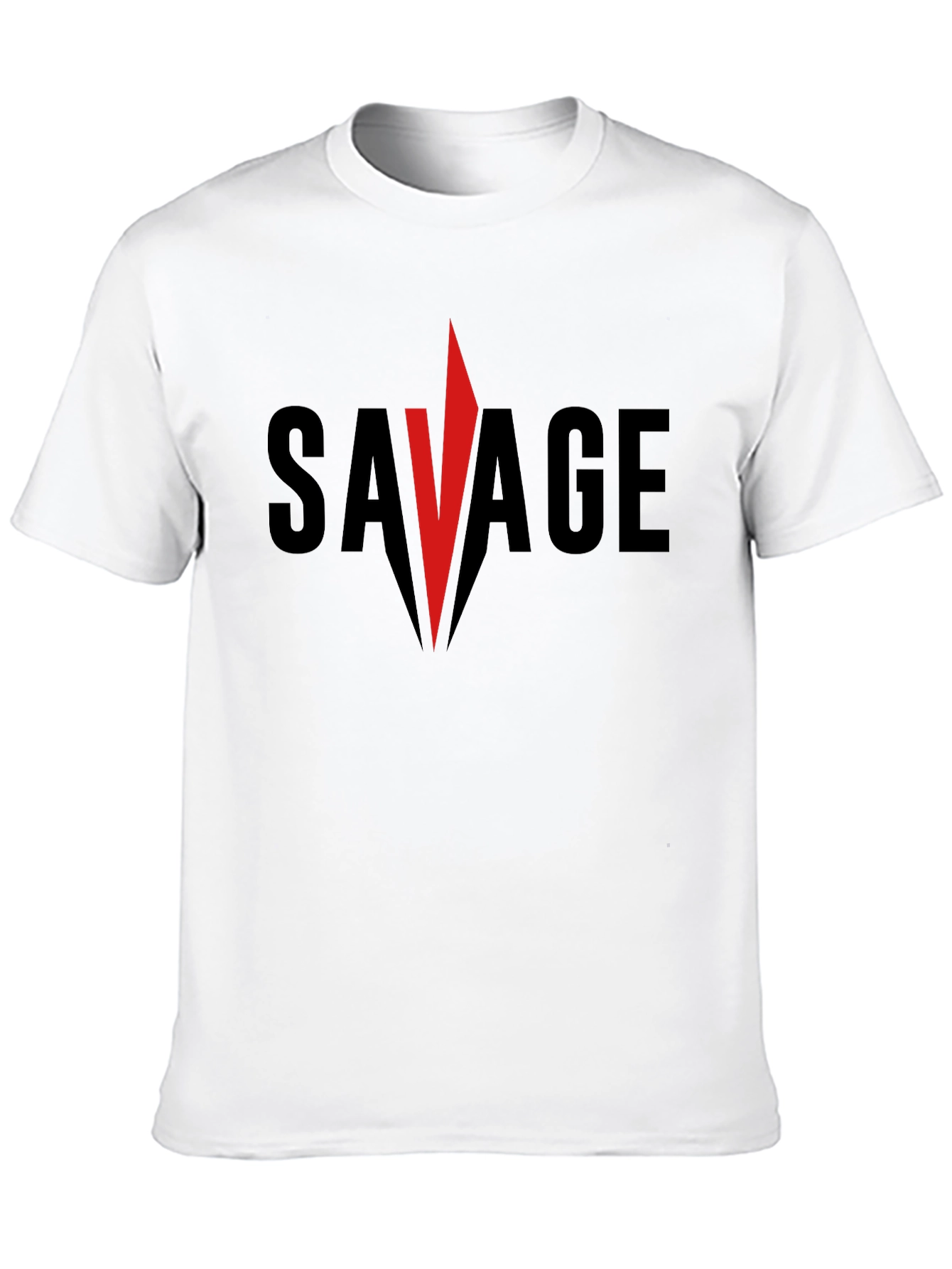 Savage Graphic Tee - Bold Red Accent