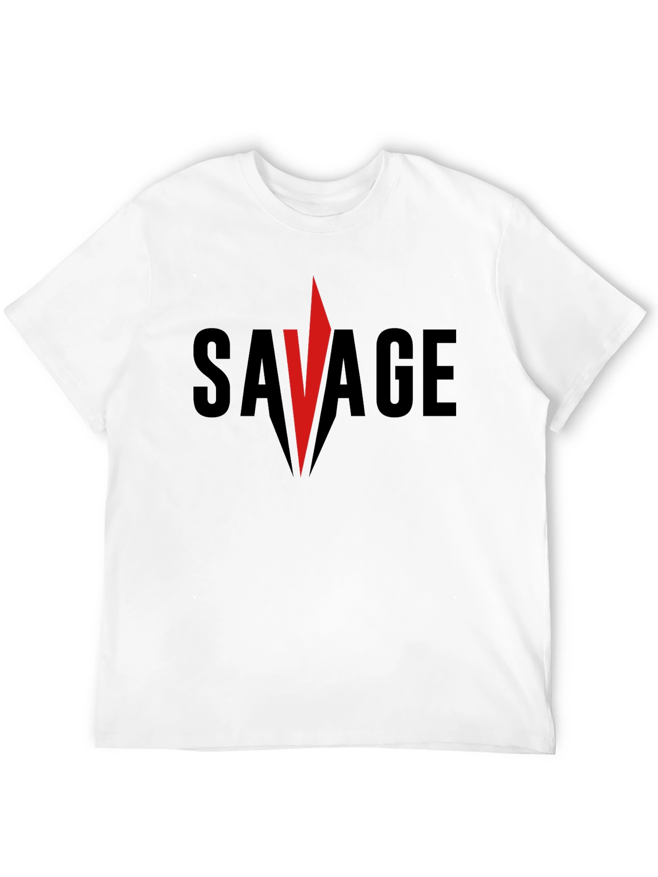 Savage Graphic Tee - Bold Red Accent
