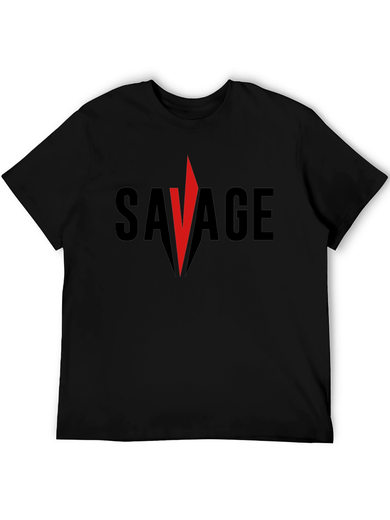 Savage Graphic Tee - Bold Red Accent