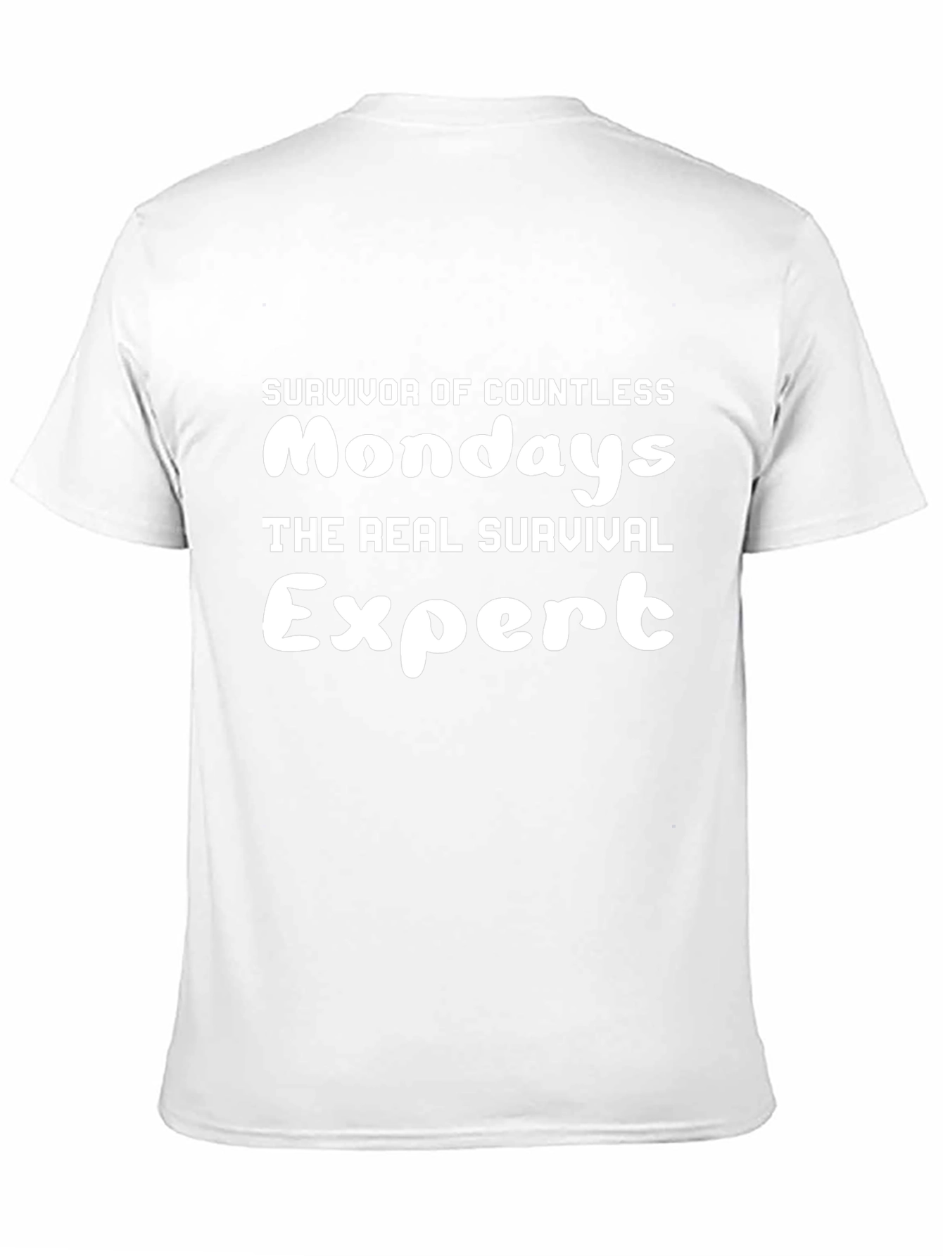 Survivor of Countless Mondays Funny Black T-Shirt