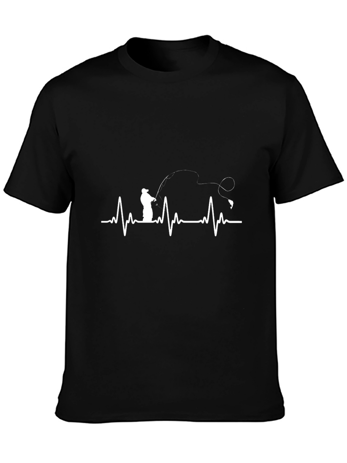 Fisherman Heartbeat Graphic Tee