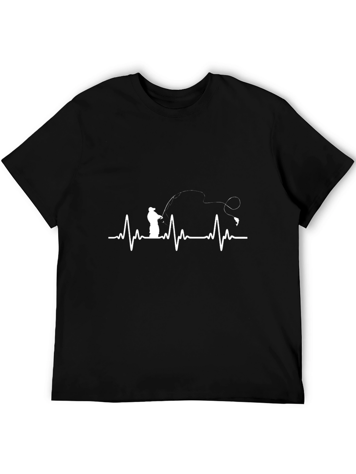 Fisherman Heartbeat Graphic Tee