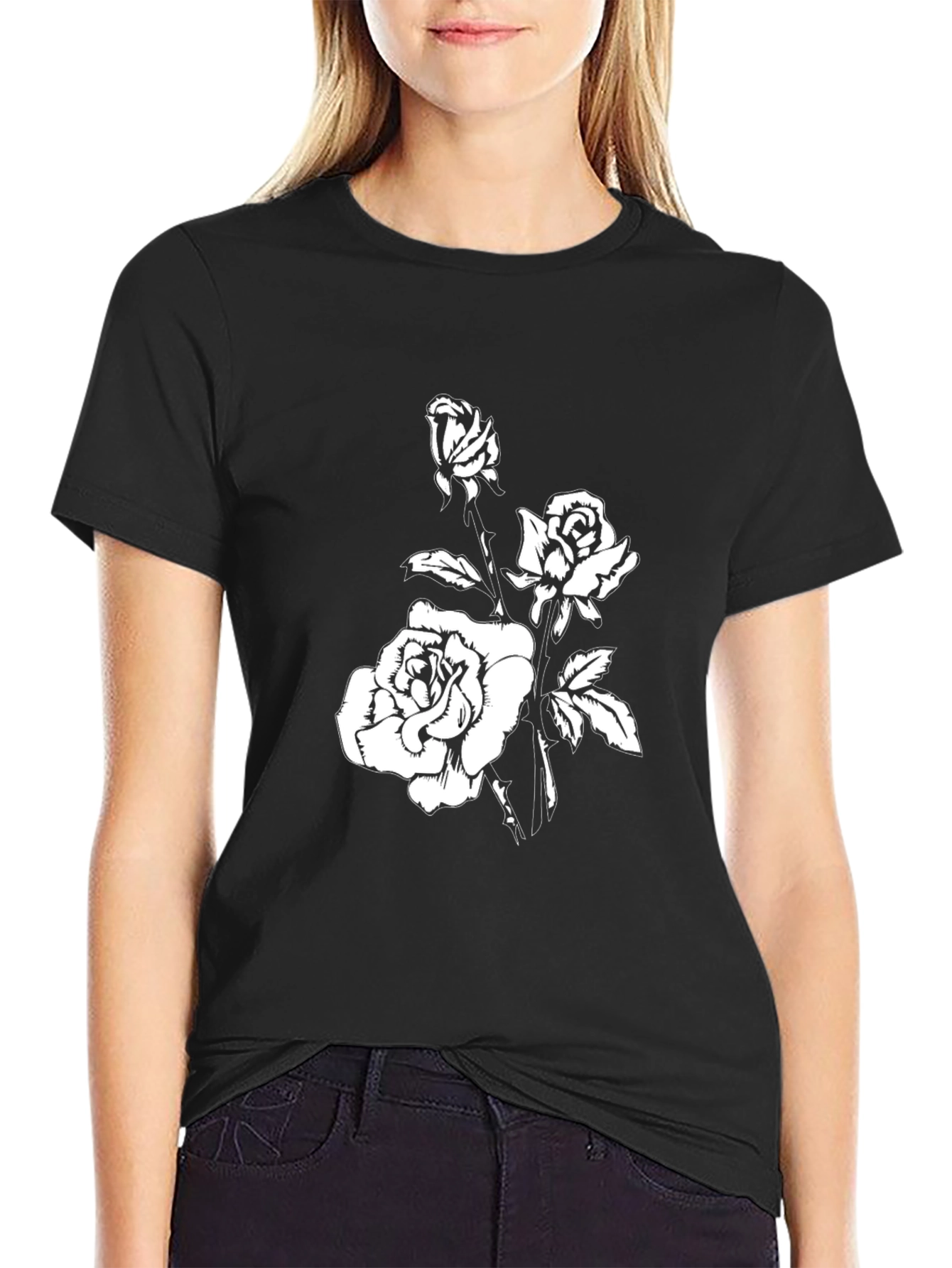 Black Rose Graphic T-Shirt