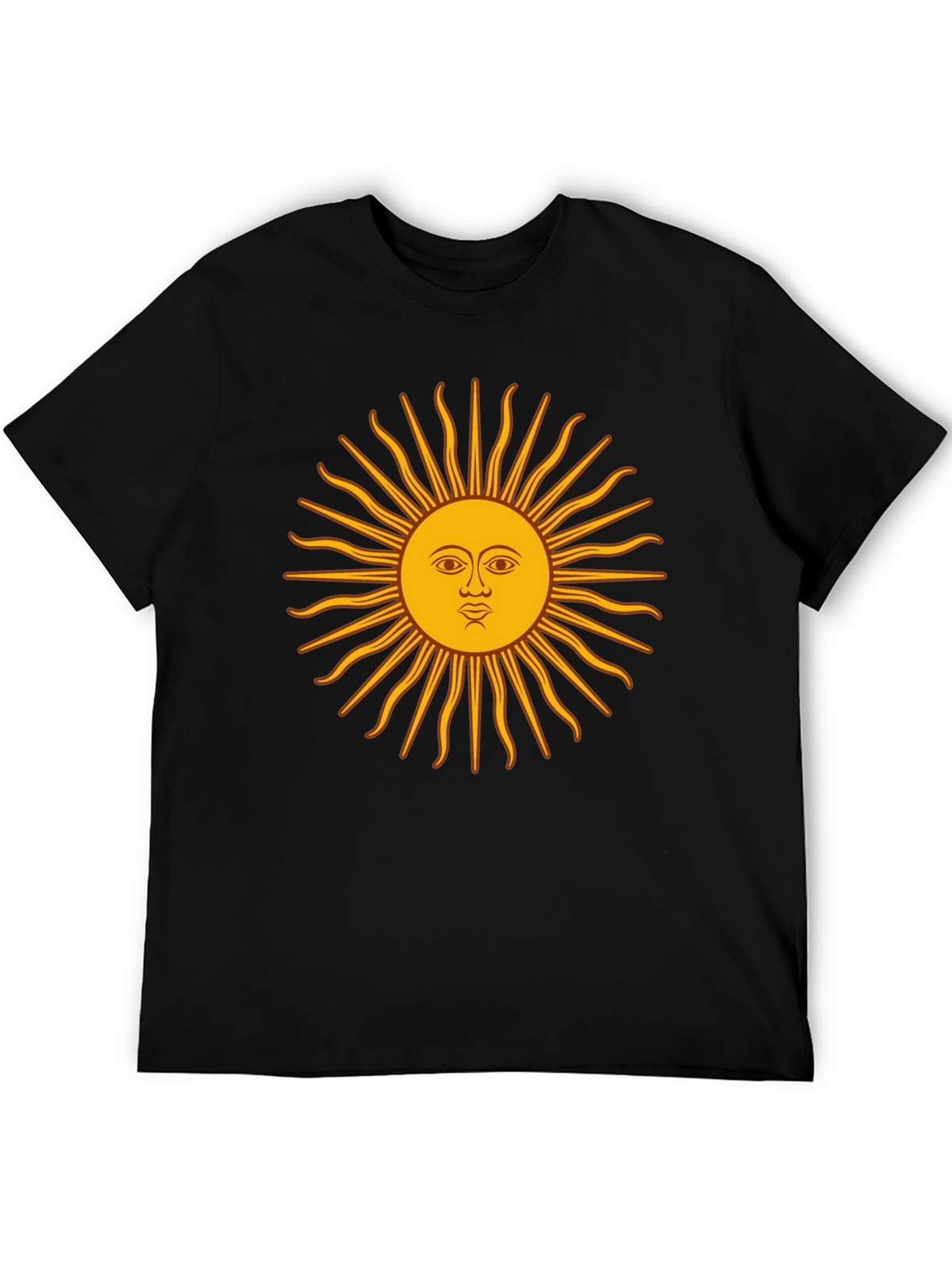 Sun Graphic Black T-Shirt - Unique Design