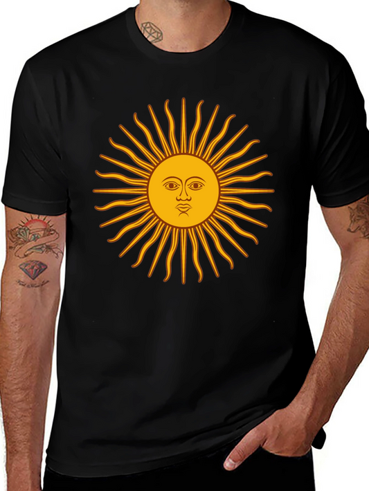 Sun Graphic Black T-Shirt - Unique Design