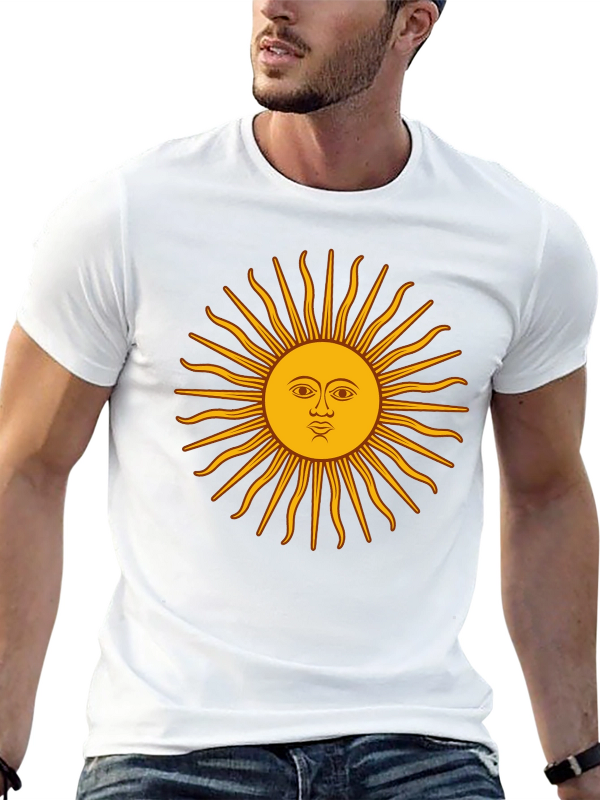 Sun Graphic Black T-Shirt - Unique Design