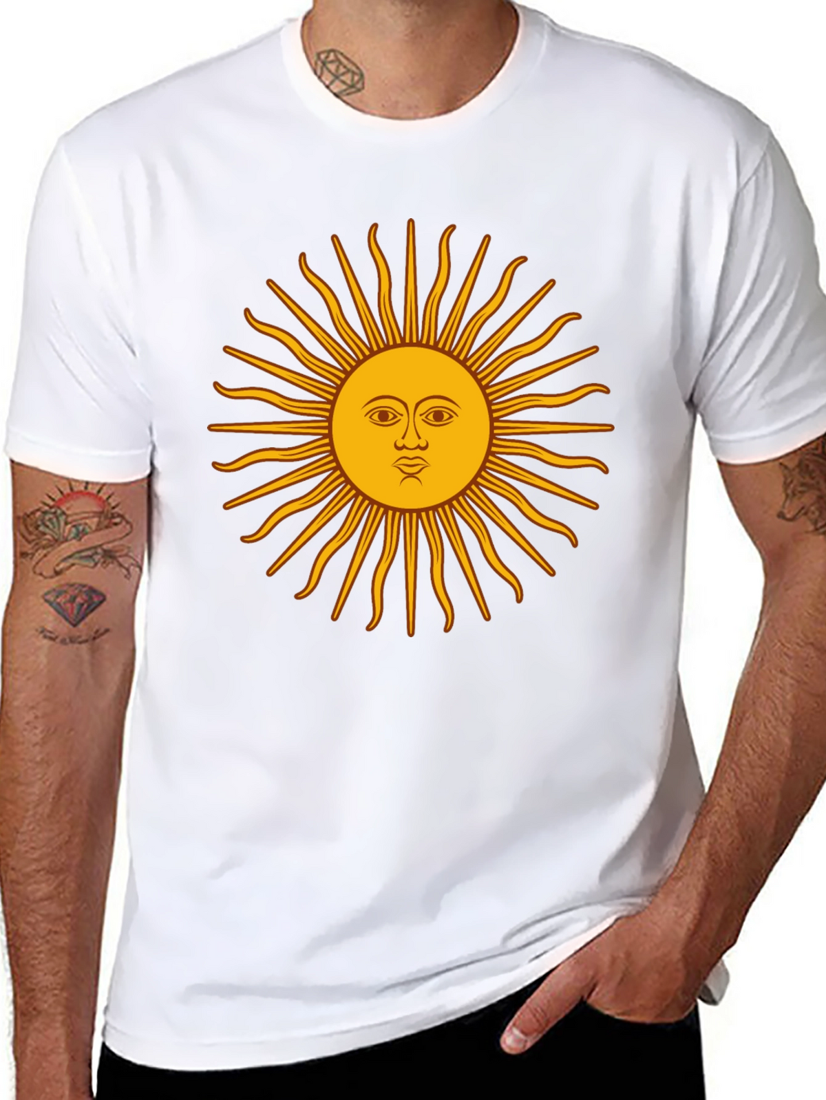 Sun Graphic Black T-Shirt - Unique Design