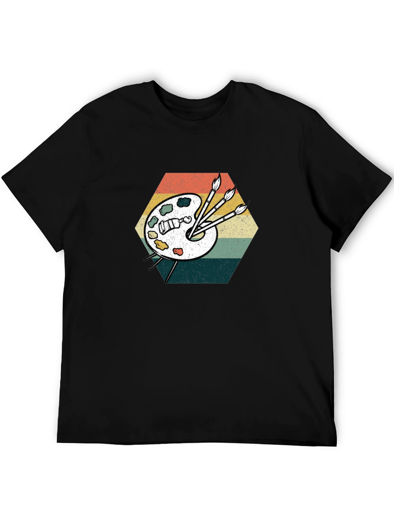 Retro Artist Palette Graphic T-Shirt