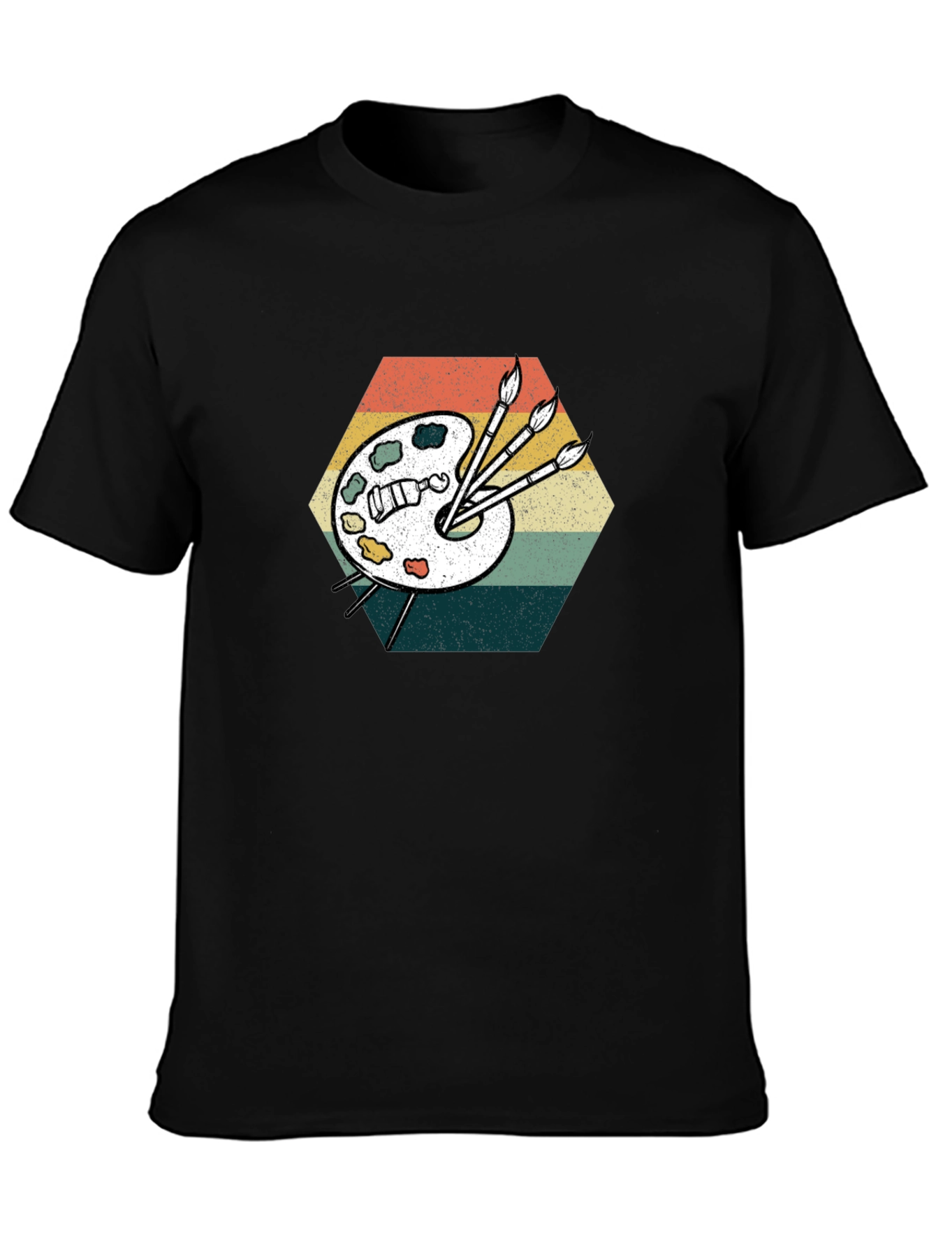 Retro Artist Palette Graphic T-Shirt