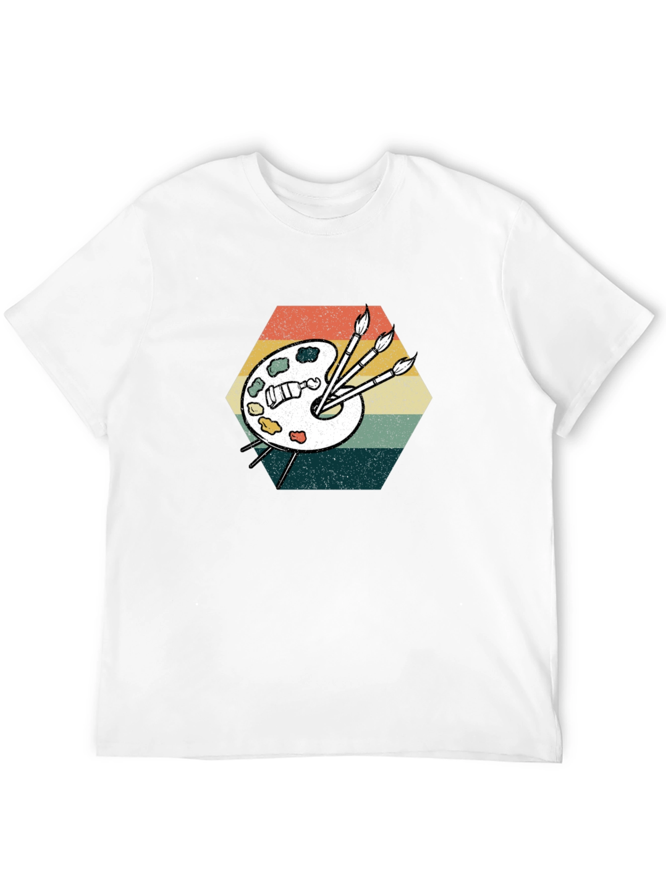 Retro Artist Palette Graphic T-Shirt