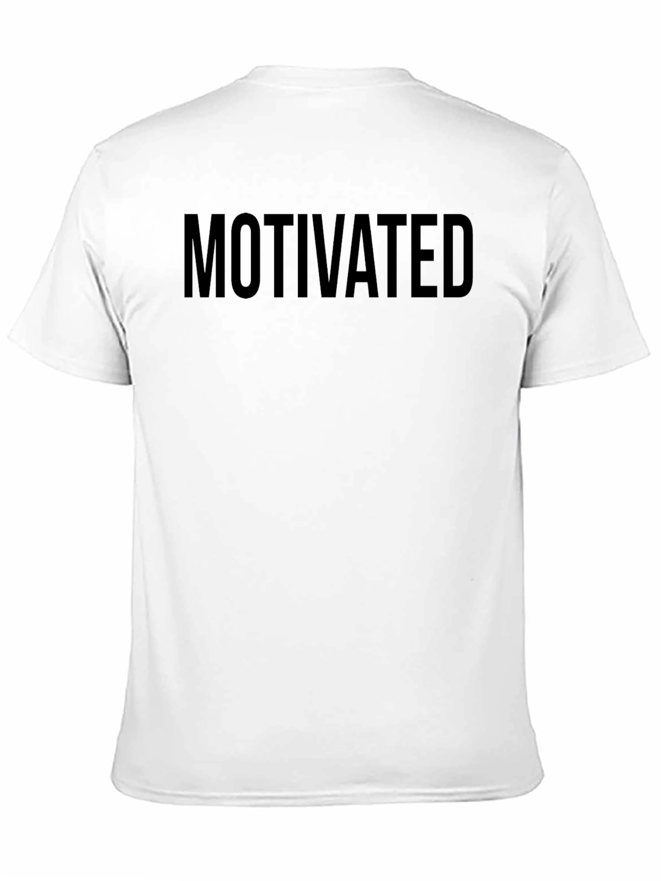 Motivated Black Graphic Tee - Crew Neck Casual Style