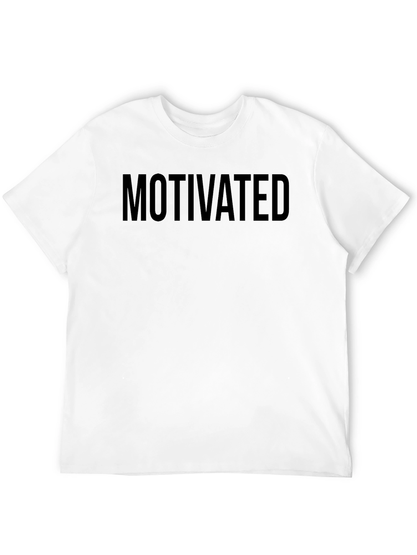 Motivated Black Graphic Tee - Crew Neck Casual Style