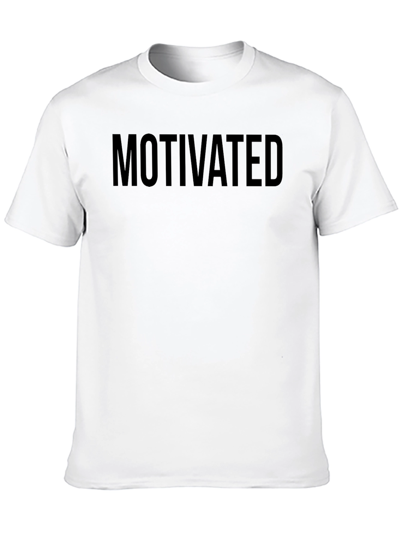 Motivated Black Graphic Tee - Crew Neck Casual Style