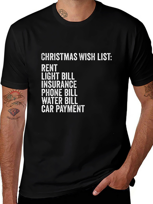 Christmas Wish List Funny Graphic Tee
