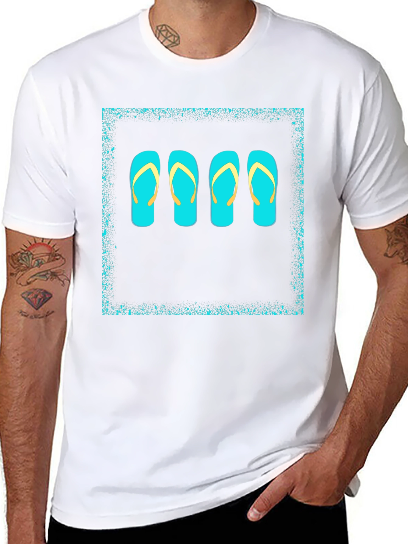Flip Flop Graphic Tee - Black T-Shirt