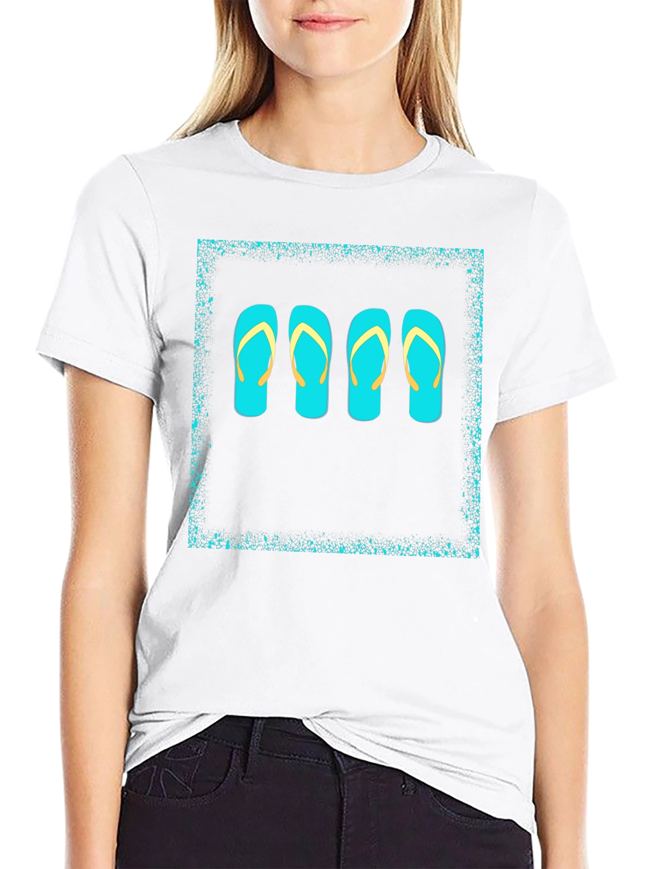 Flip Flop Graphic Tee - Black T-Shirt