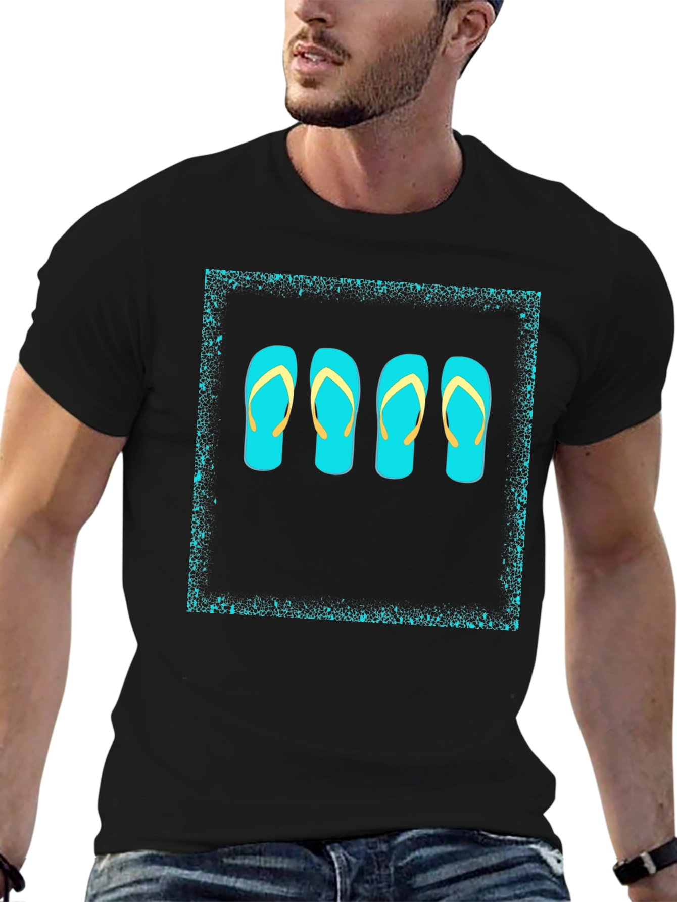Flip Flop Graphic Tee - Black T-Shirt