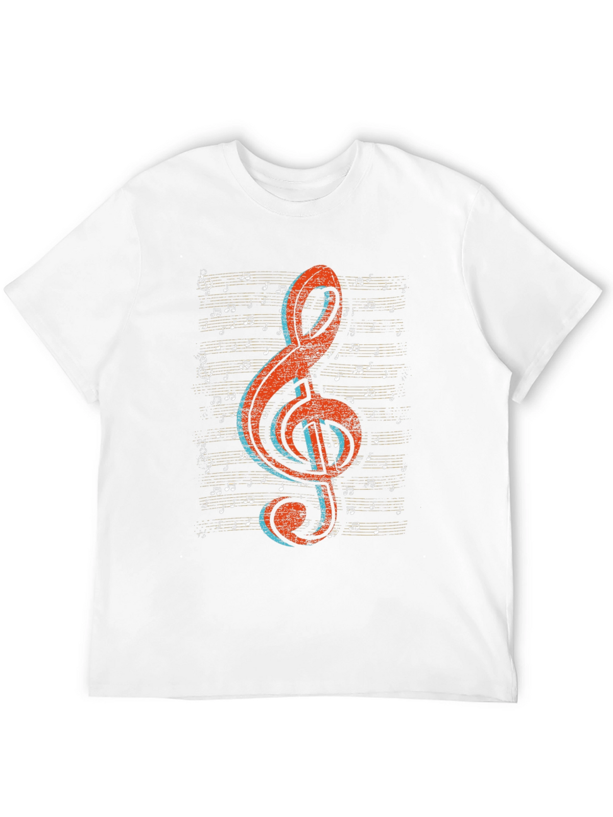 Music Note Graphic Tee - Treble Clef Design