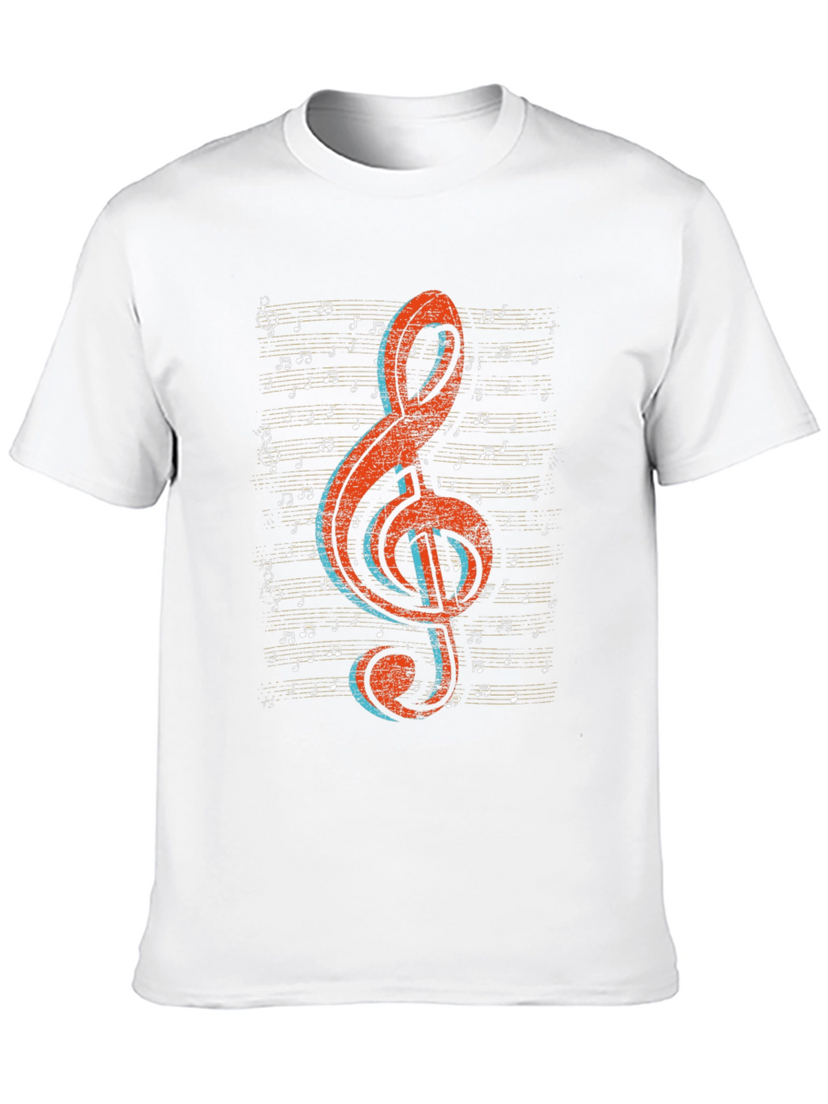 Music Note Graphic Tee - Treble Clef Design