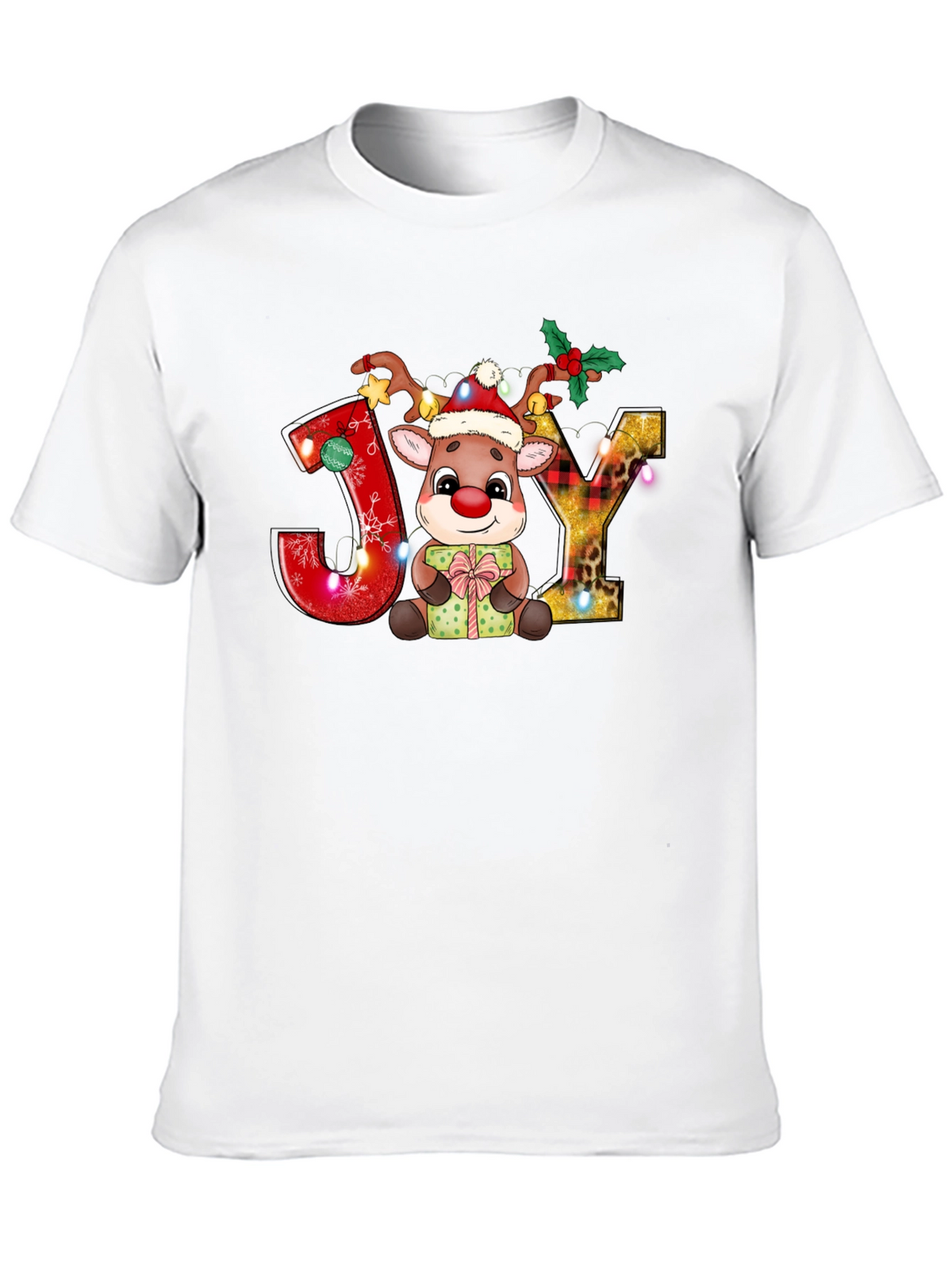 Festive Reindeer Joy Holiday Tee