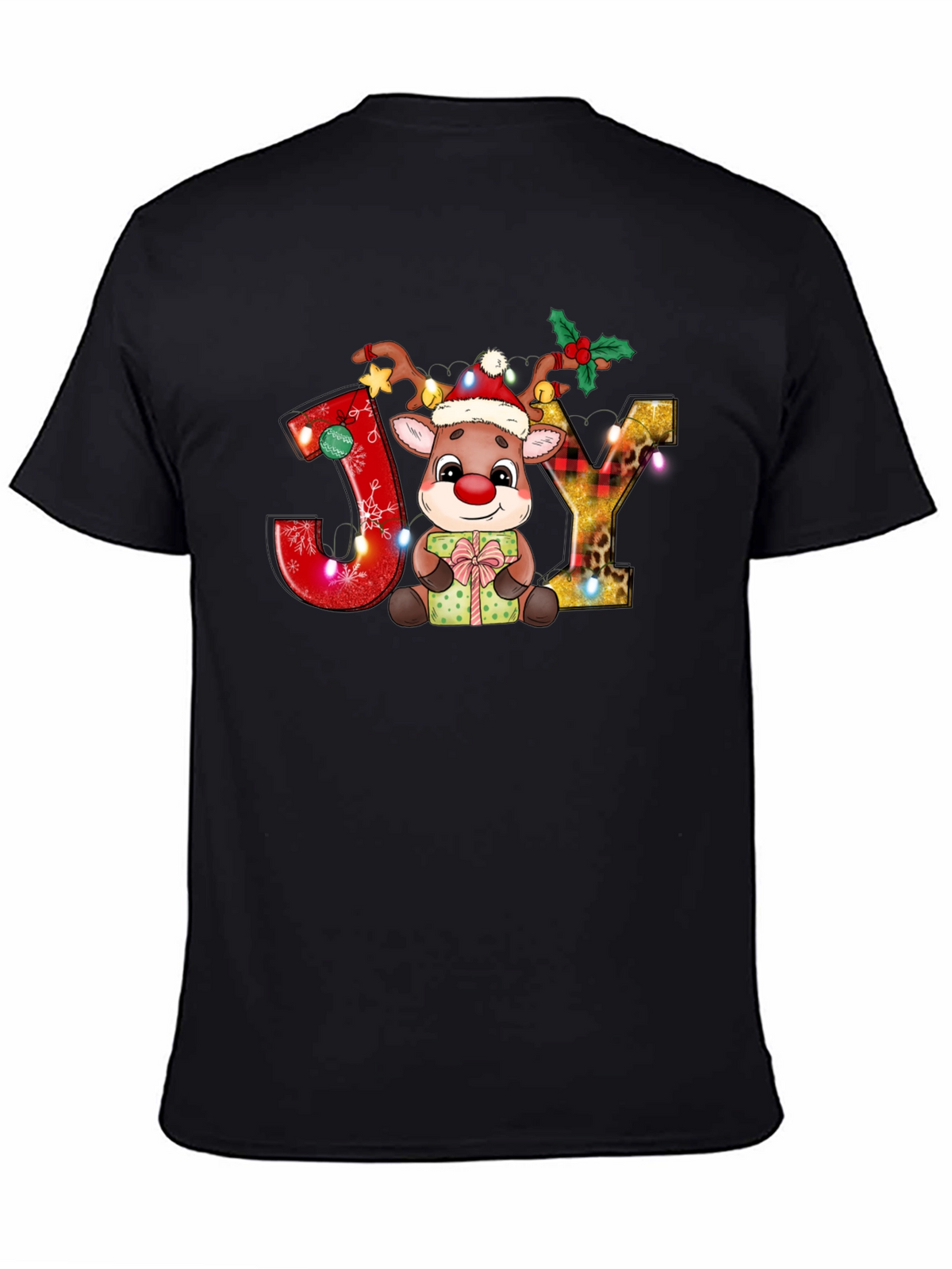 Festive Reindeer Joy Holiday Tee