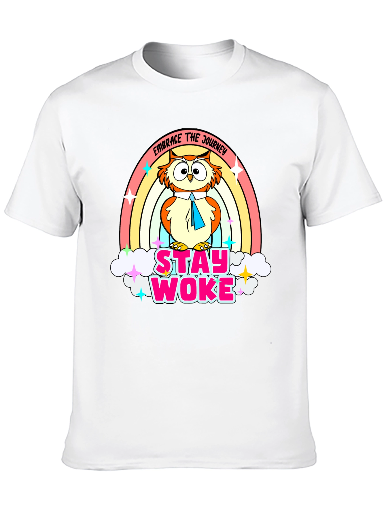 Stay Woke Owl Rainbow T-Shirt