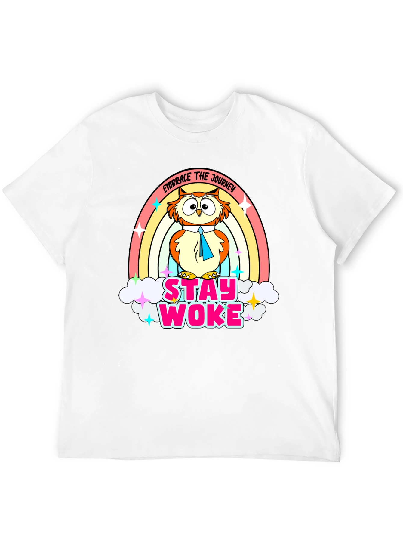 Stay Woke Owl Rainbow T-Shirt
