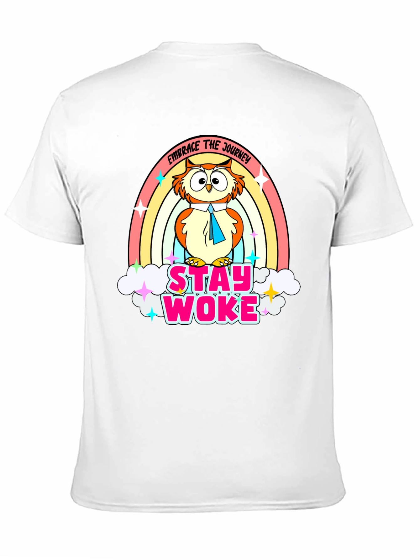 Stay Woke Owl Rainbow T-Shirt