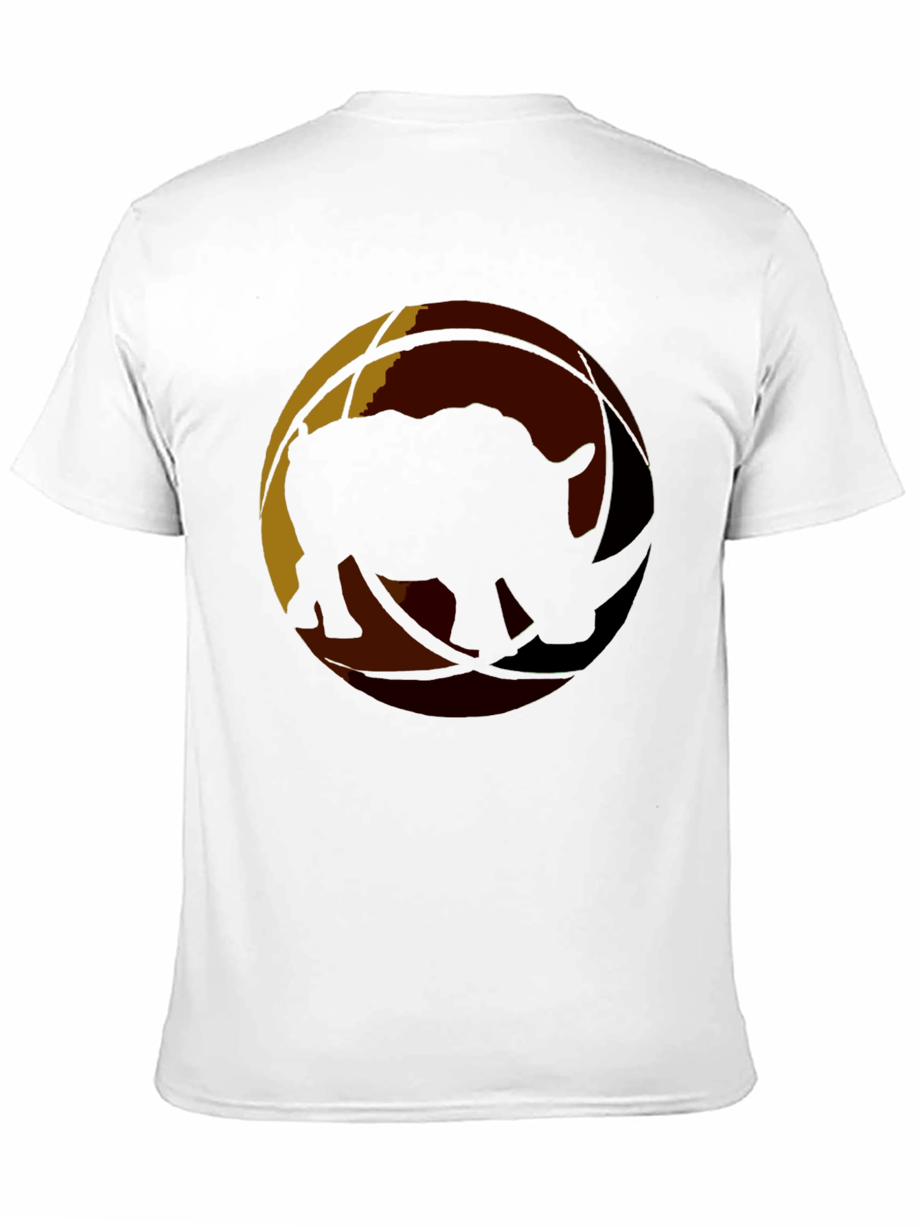 Rhino Silhouette Graphic Black T-Shirt