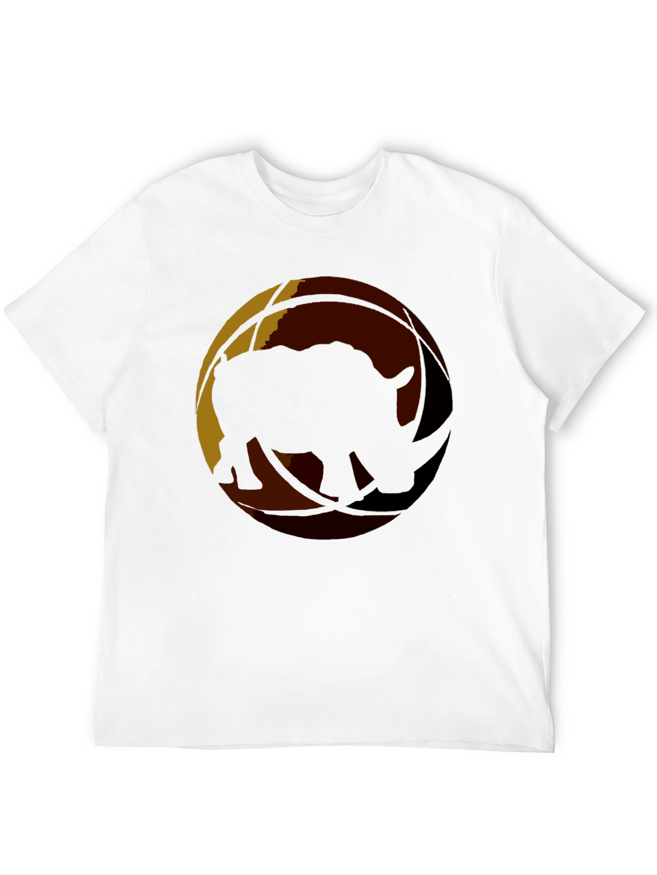 Rhino Silhouette Graphic Black T-Shirt