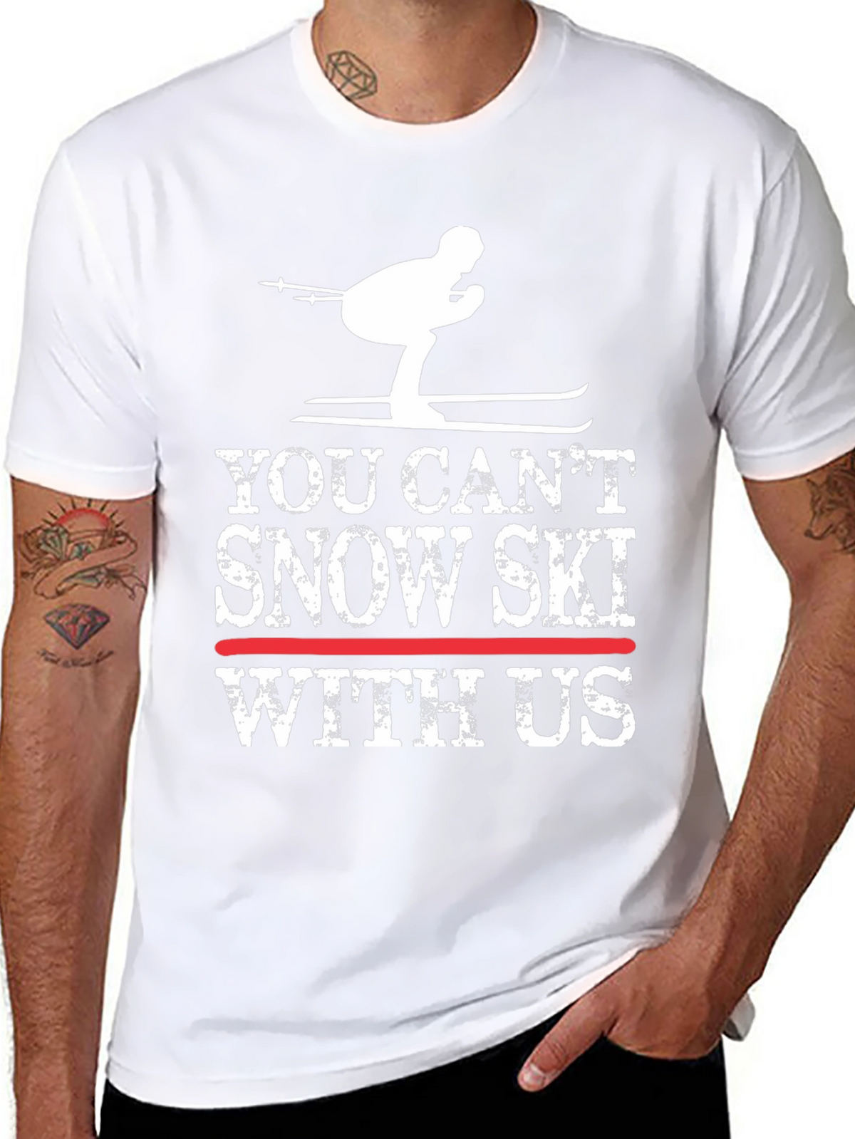 Funny Snow Skiing T-Shirt
